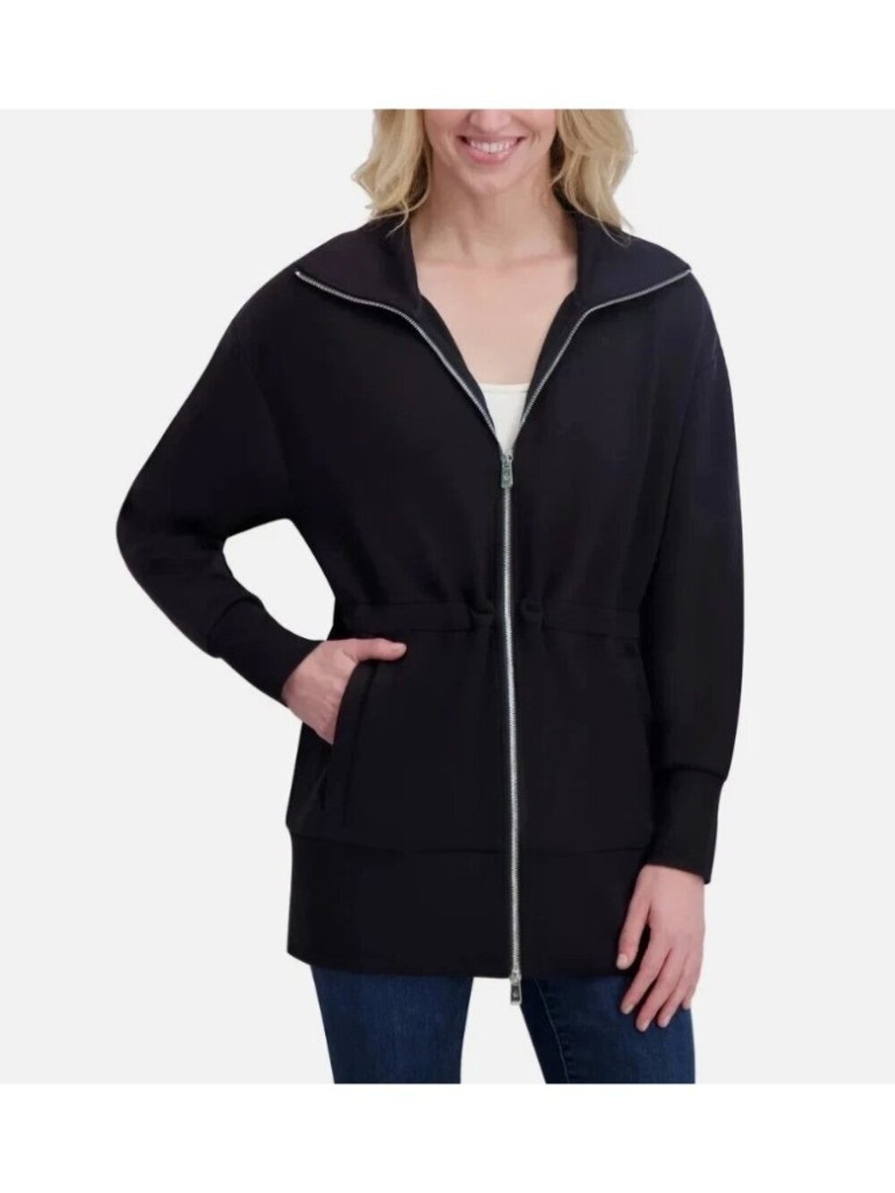 NWT Converse Women's XL Black Zip-Up Anorak Jacket C0827